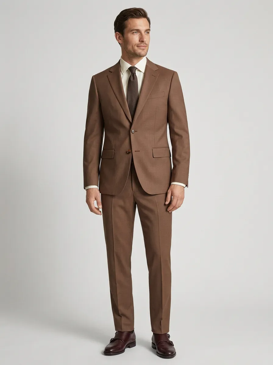 Men's Two-Button Notch-Lapel Suit Set