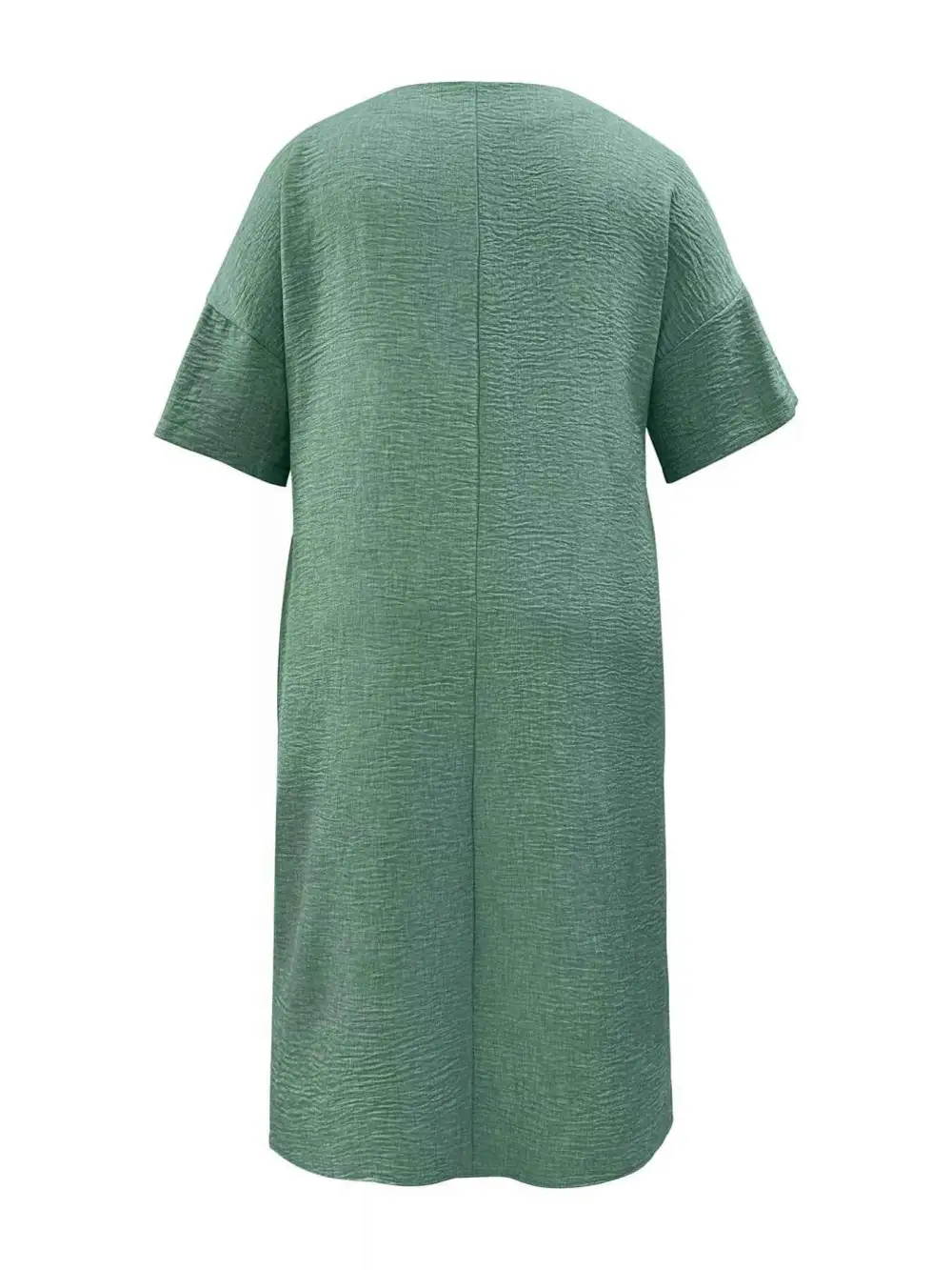 Plus Size V-Neck Half Sleeve Dress