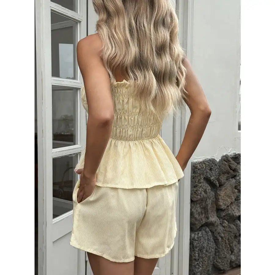 Smocked Tube Top and Shorts Set