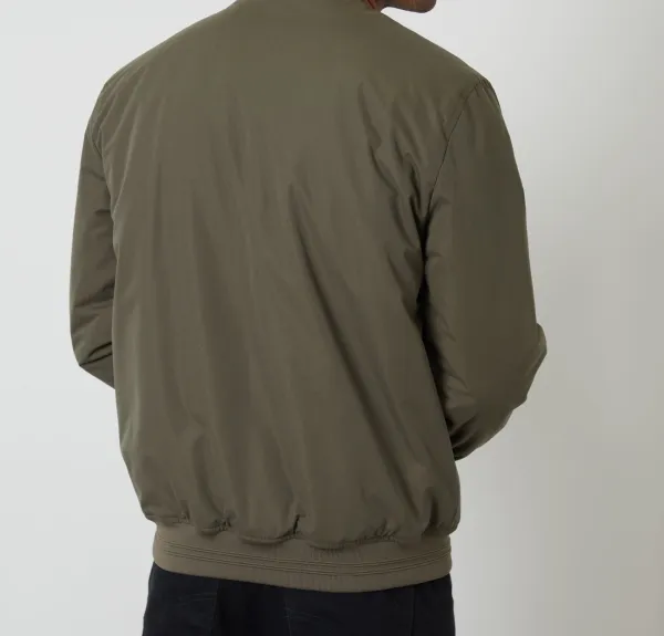 Khaki Green Padded Bomber Jacket