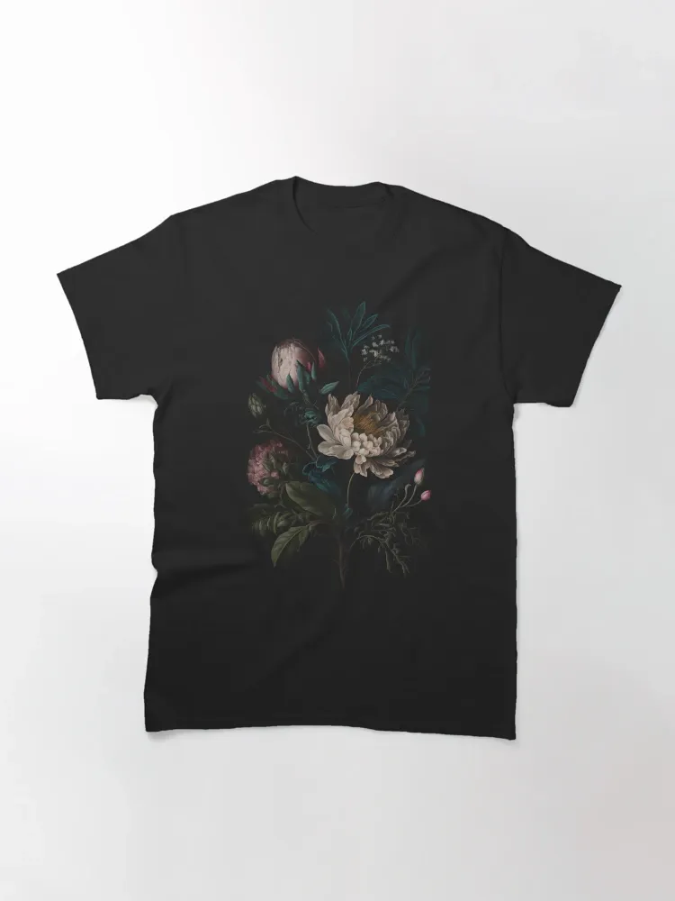 Women's Retro Floral Bouquet Printed Short-Sleeved Round-neck T-Shirt