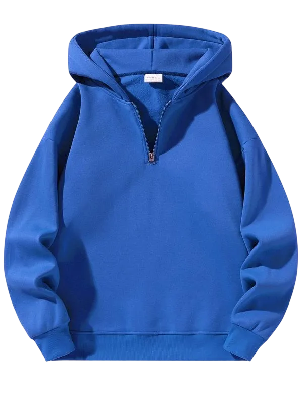Men's regular fit solid color zip-up hoodie【CLEARANCE ONLY FOR TODAY】