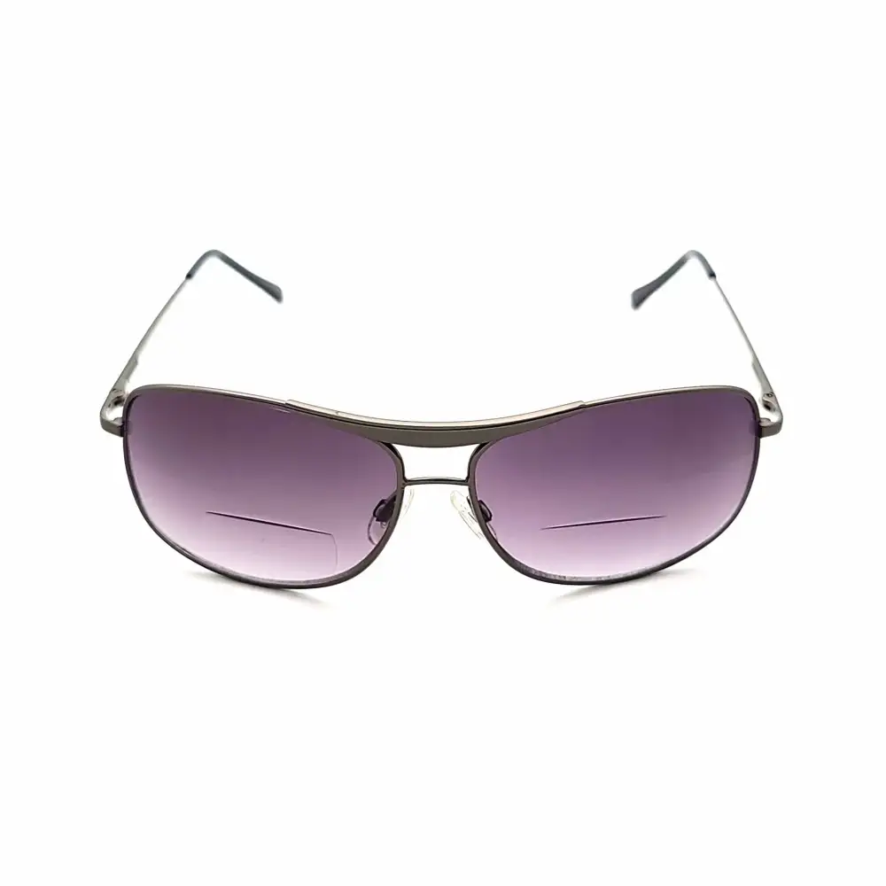 Rectangular Bifocal Smoke-Lens Reading Sunglasses