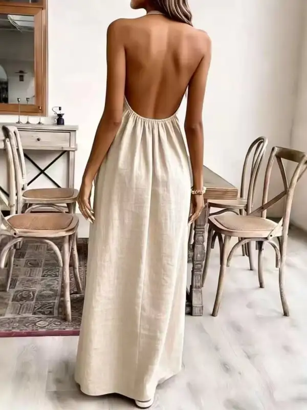 Halter Neck Maxi Dress