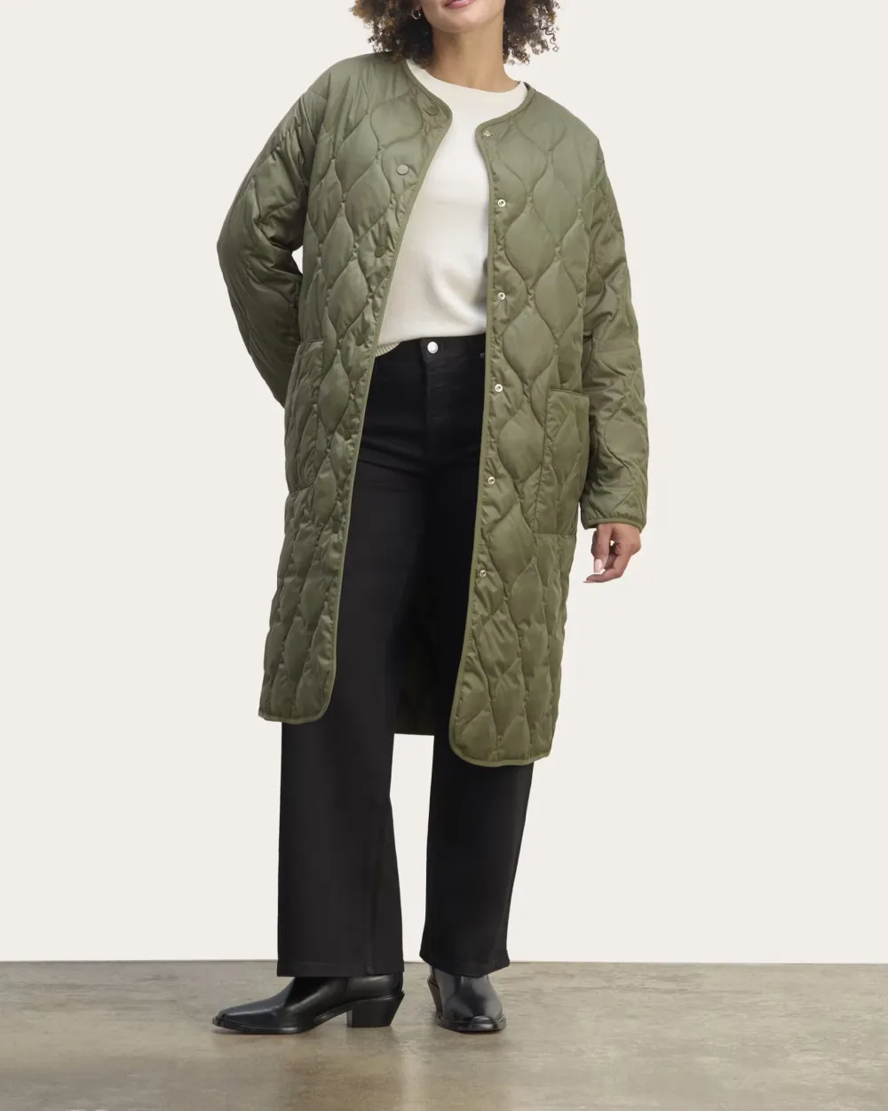 The Long Quilted Liner Coat