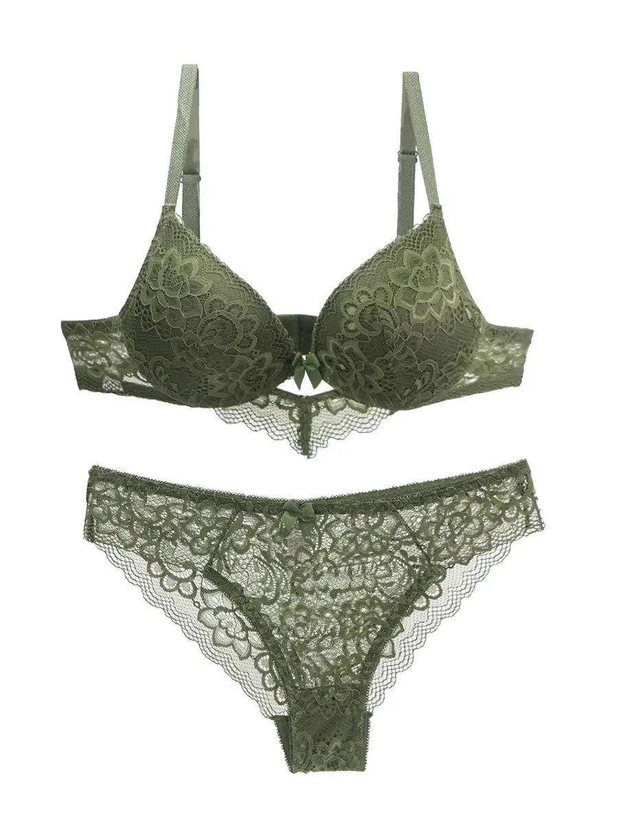 Floral Push-Up Lace Lingerie Set