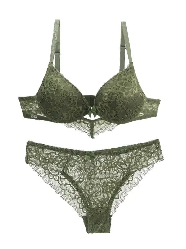 Floral Push-Up Lace Lingerie Set