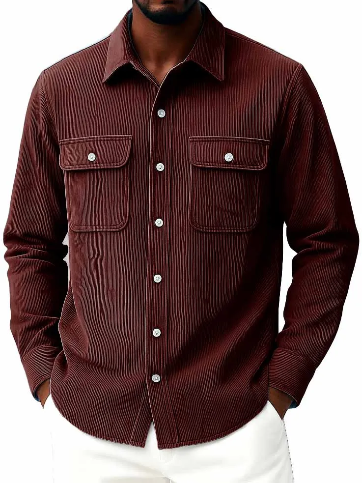 Relaxed Corduroy Long Sleeve Shirt