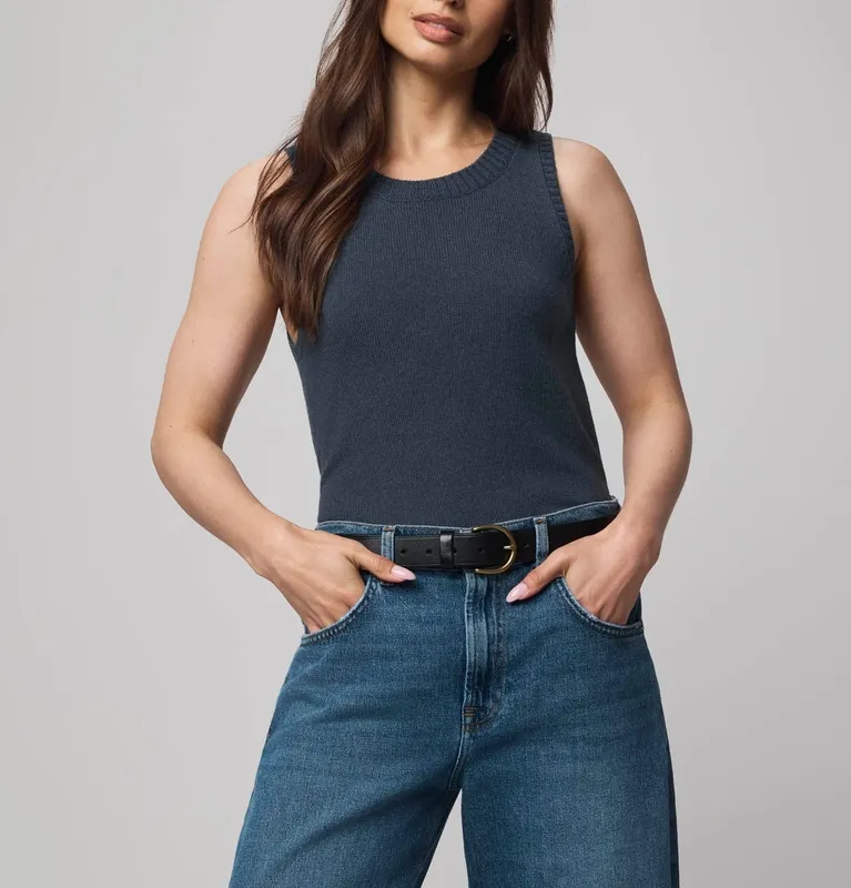 Textured Relaxed Sweater Tank