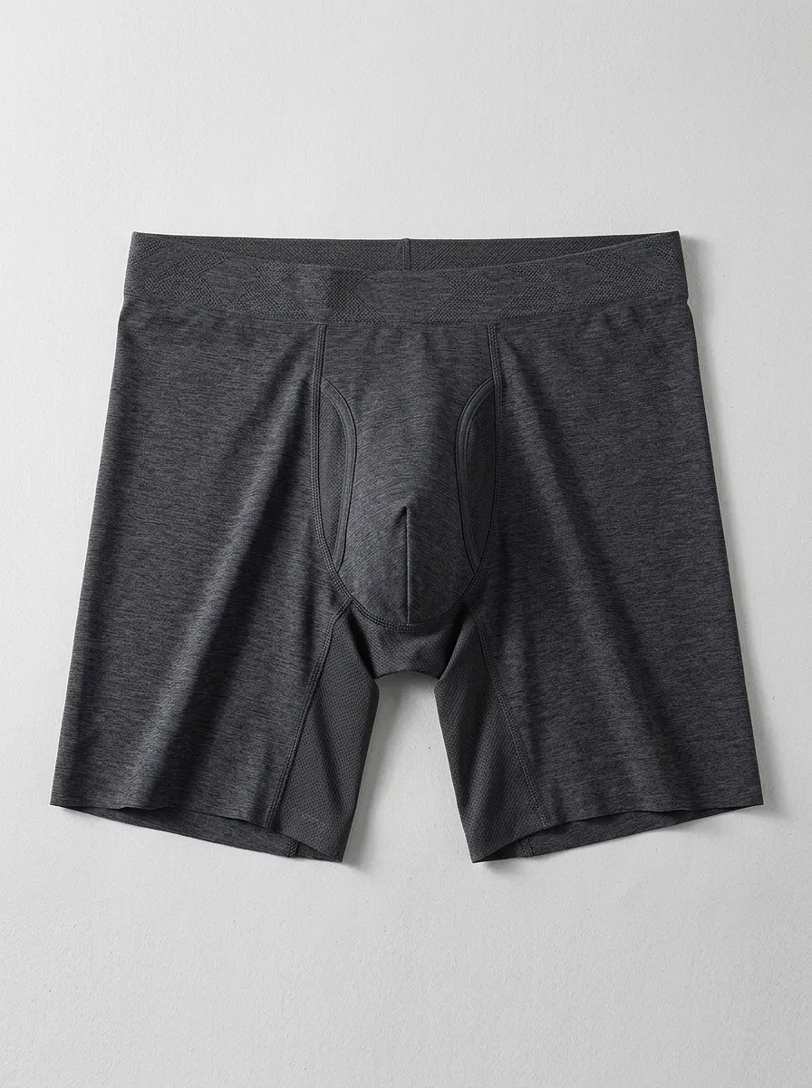 Men's Athletic Performance Charcoal Heather Seamless Boxer Briefs
