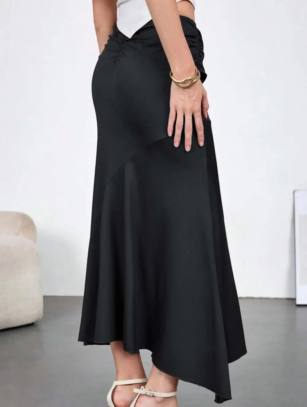 Irregular Bodycon Midi Skirt