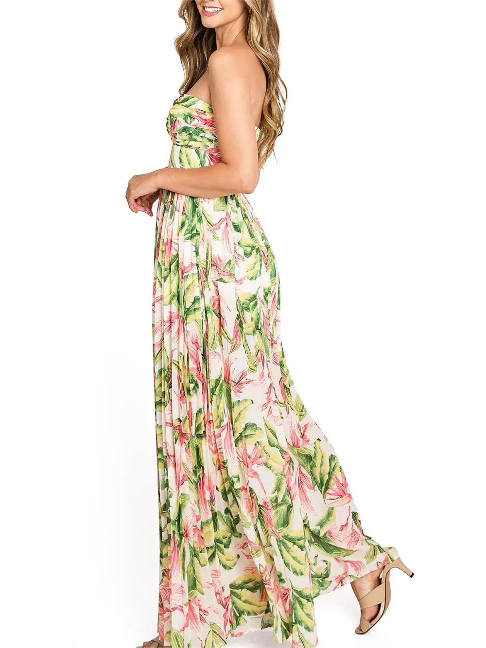 Floral Pleated Jumpsuit