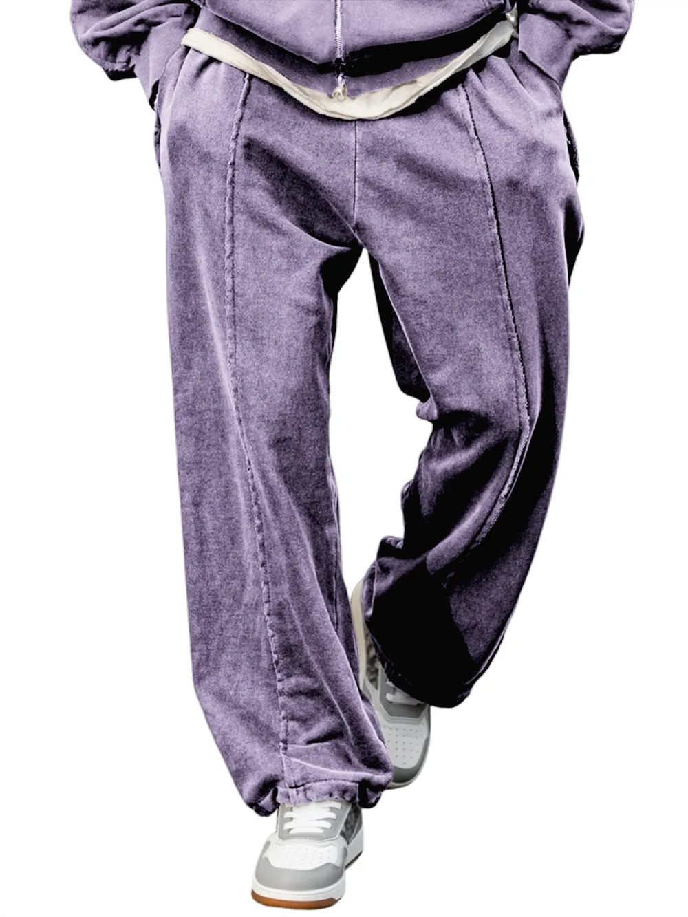 Garment Washed Relaxed Trousers
