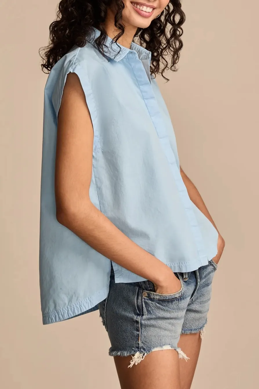 Sleeveless Cotton Tunic Buttondown