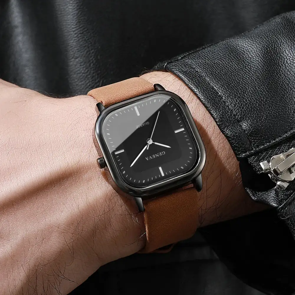 Geneva Square Dial Watch