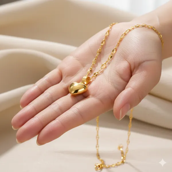 Heart Puffed Necklace