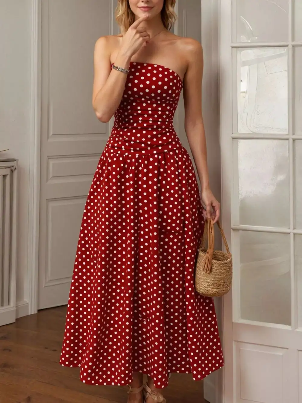 Elegant Strapless Maxi Dress
