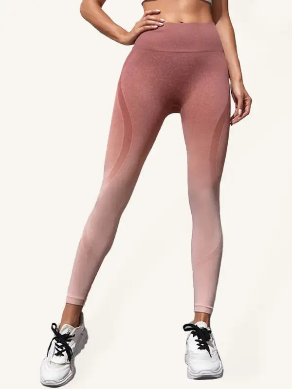 Seamless High Waist Gradient Sports Yoga Pants