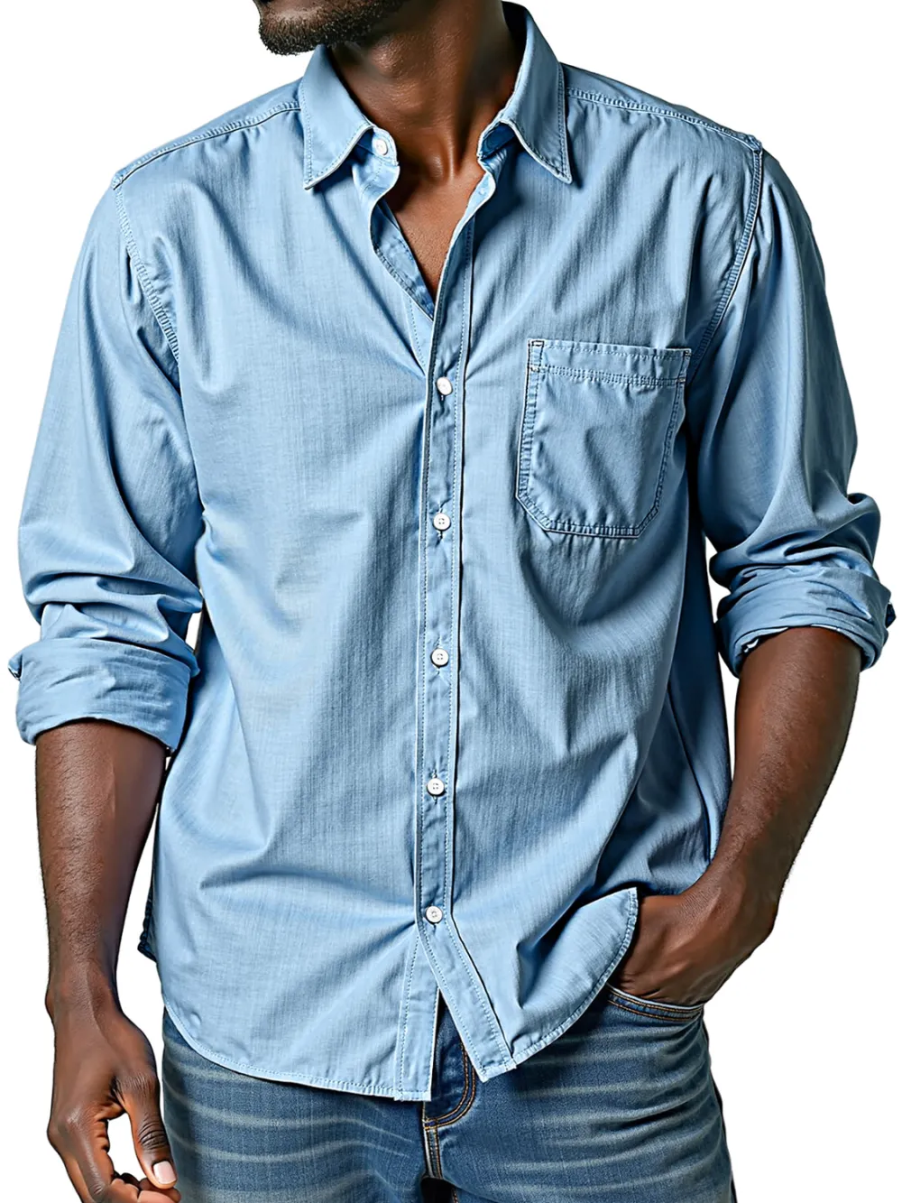 Long Sleeve Camp Collar Shirt
