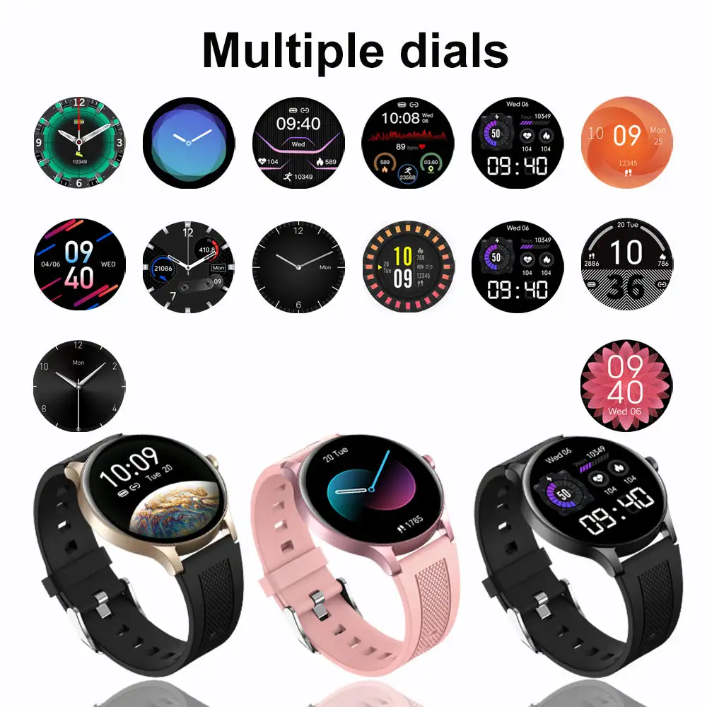 SENBONO NY20, Smart Watch Men Women 360*360 HD Screen Blood Oxygen BP/HR Fitness Tracker IP68 waterproof Sports Smartwatch