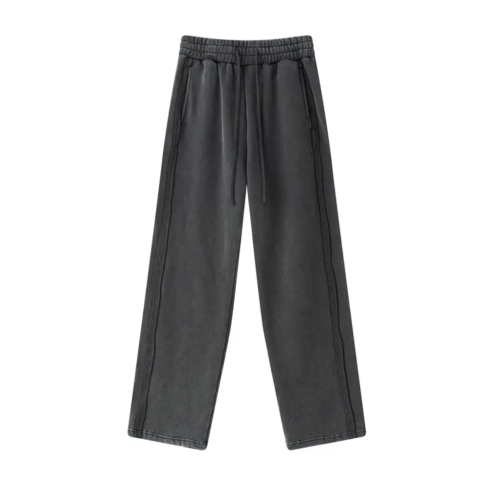 Straight Leg Fleece Deconstructed Men's Sweatpants