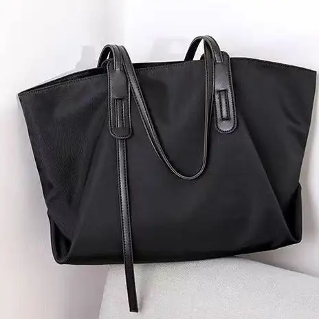 Structured Roomy Nylon Tote Bag