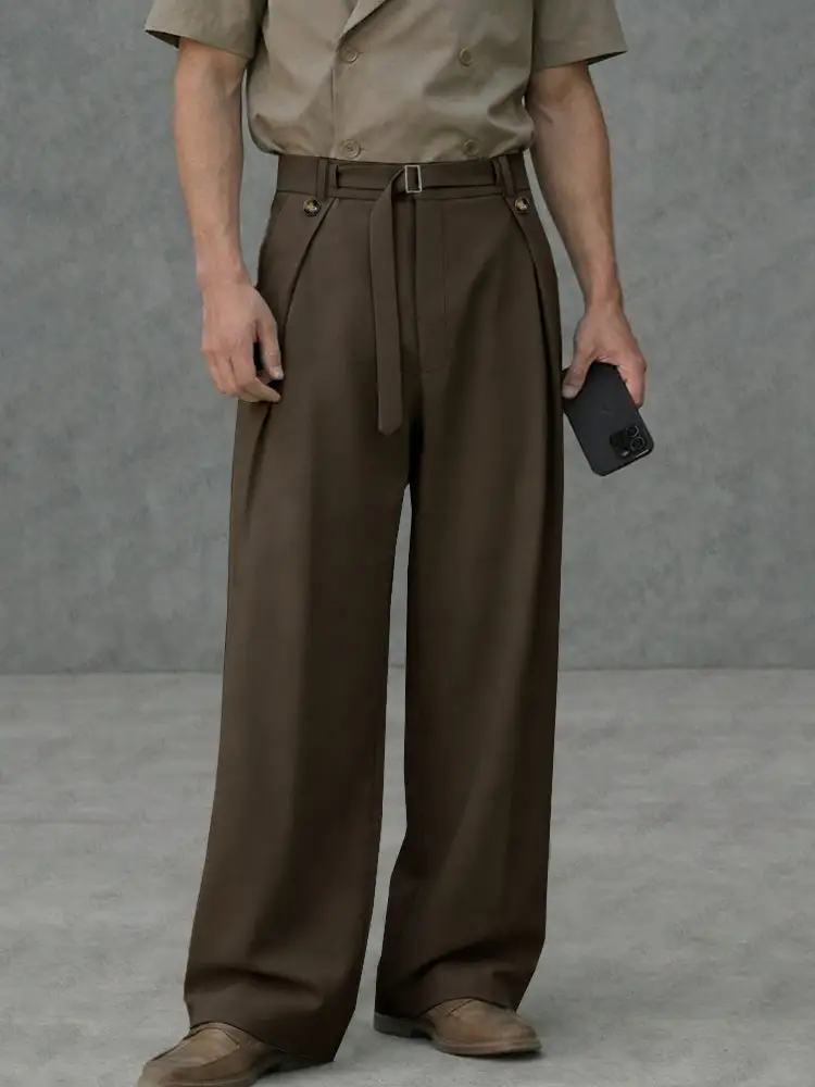 Belted Wide Leg Trousers