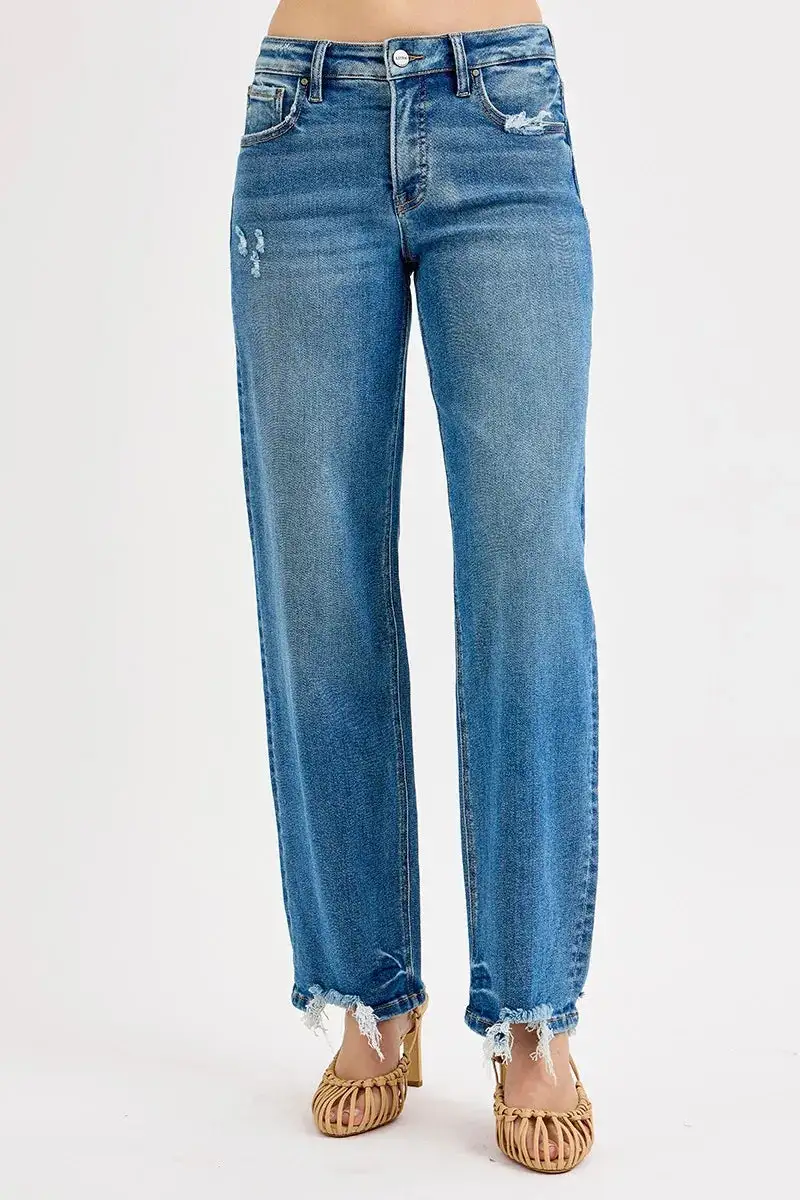 Clean Mid Rise Denim Jeans