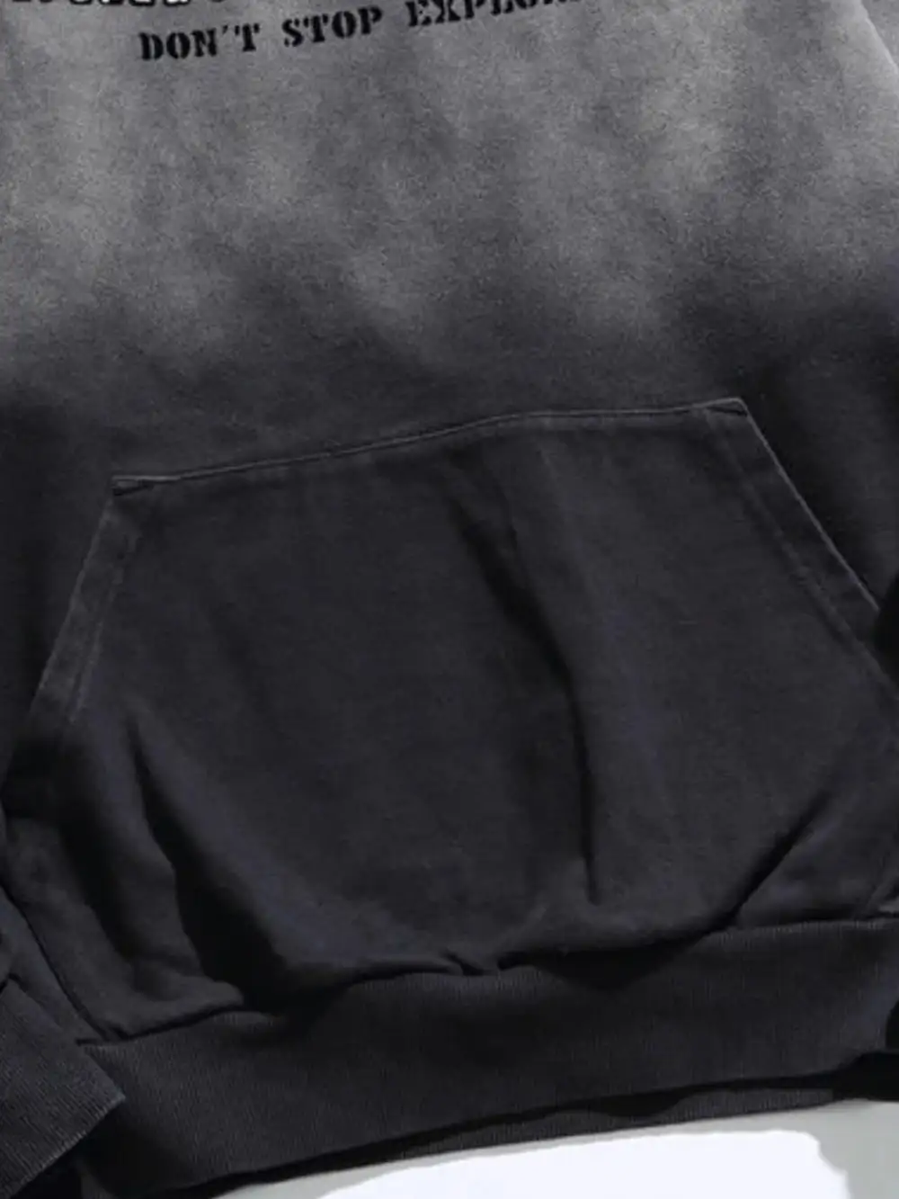 Abstract Print Gradation Wash Hoodie