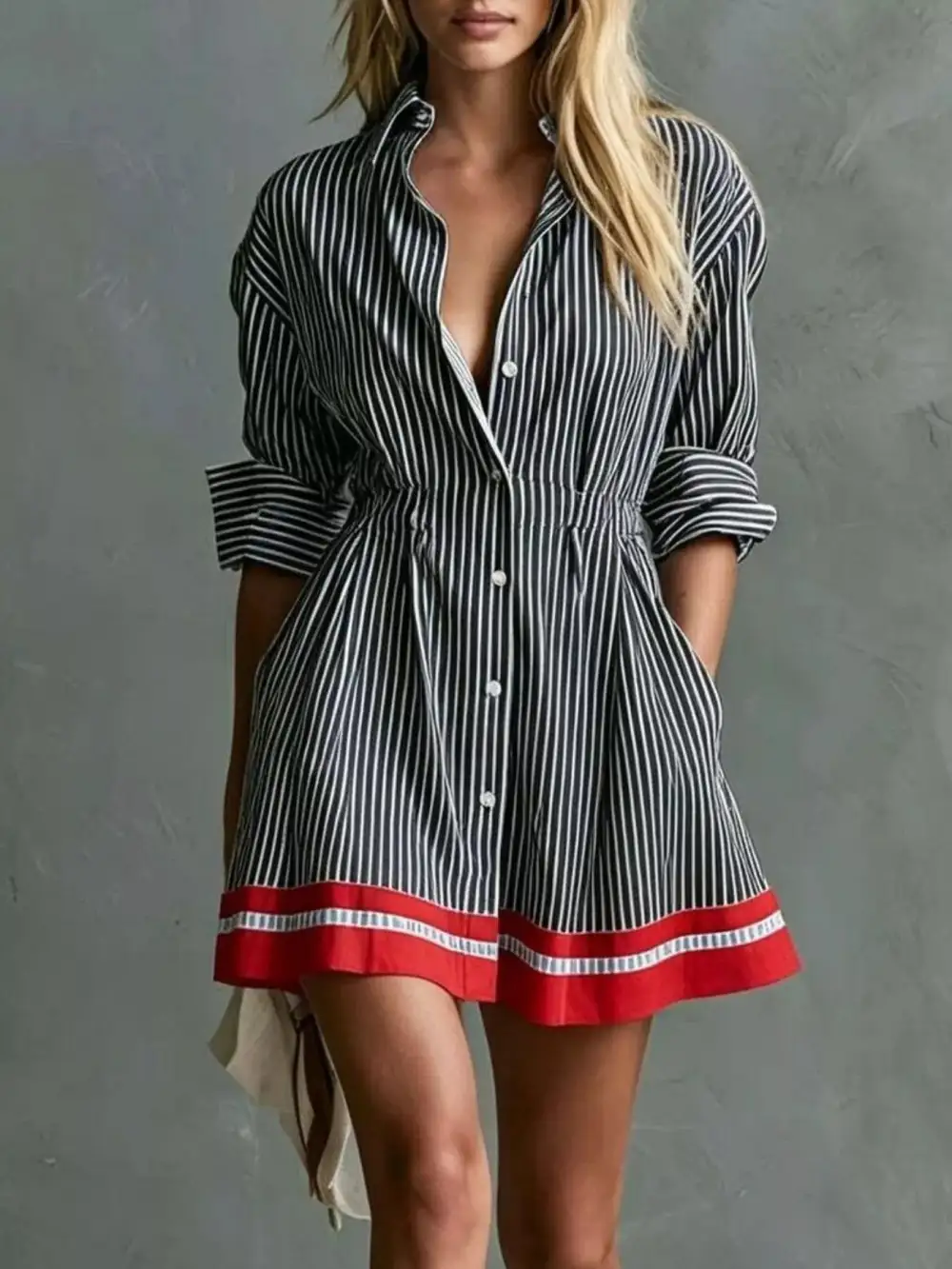 Simple Long Sleeve Casual Dress