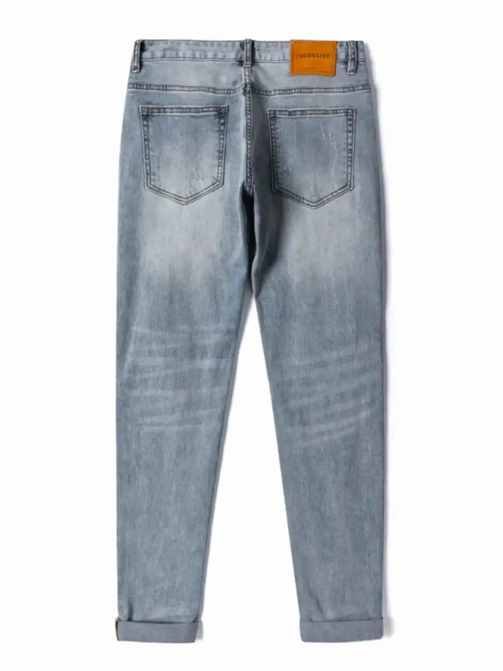 Casual Distressed Slim Fit Jeans