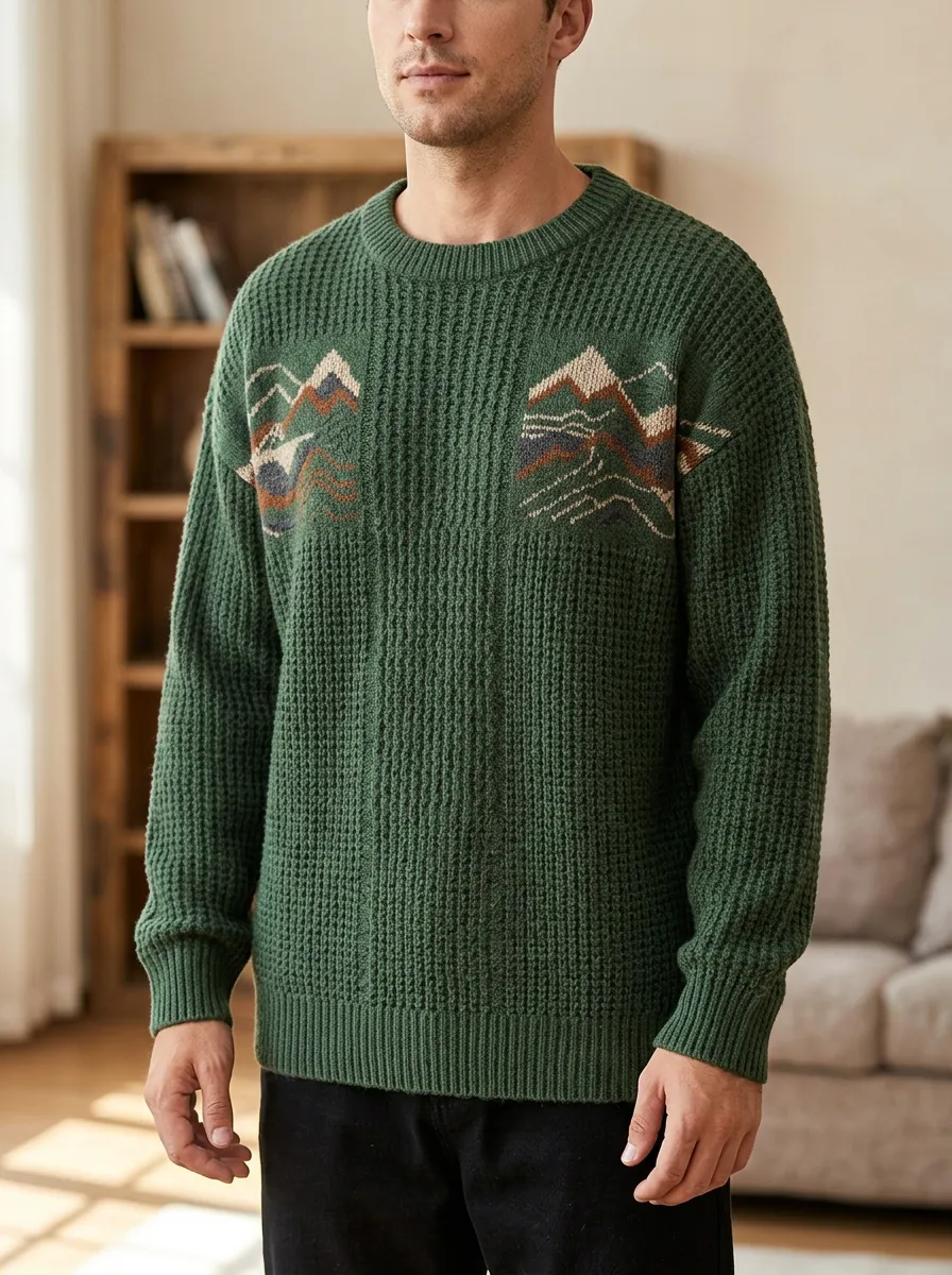 Men's Mountain Motif Sweater