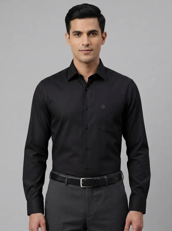 Men's Non-Iron Cotton Pink Solid Long Sleeve Dress Shirt