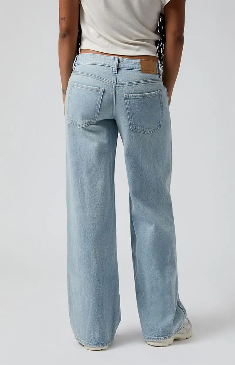 PacSun Casey Low Rise Baggy Jeans Light Indigo