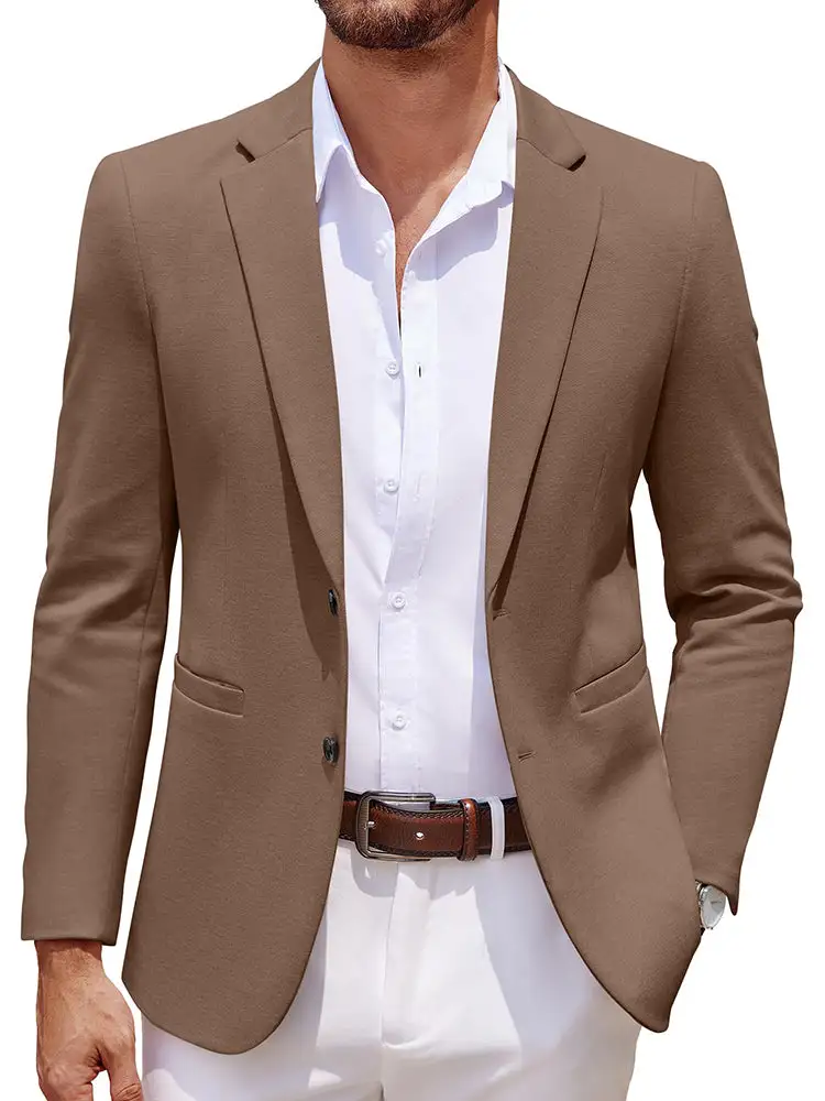 Casual Knit Two Buttons Suit Jackets