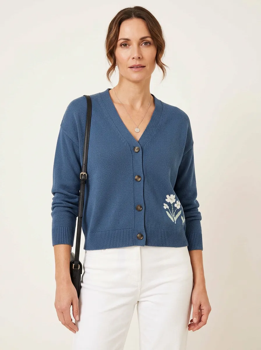 Women's Floral Lover Flower Printed Cardigan