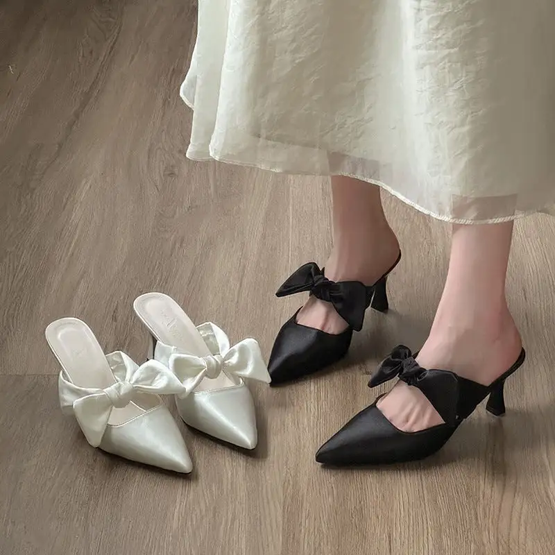Slip On Block Heel Slide Sandals