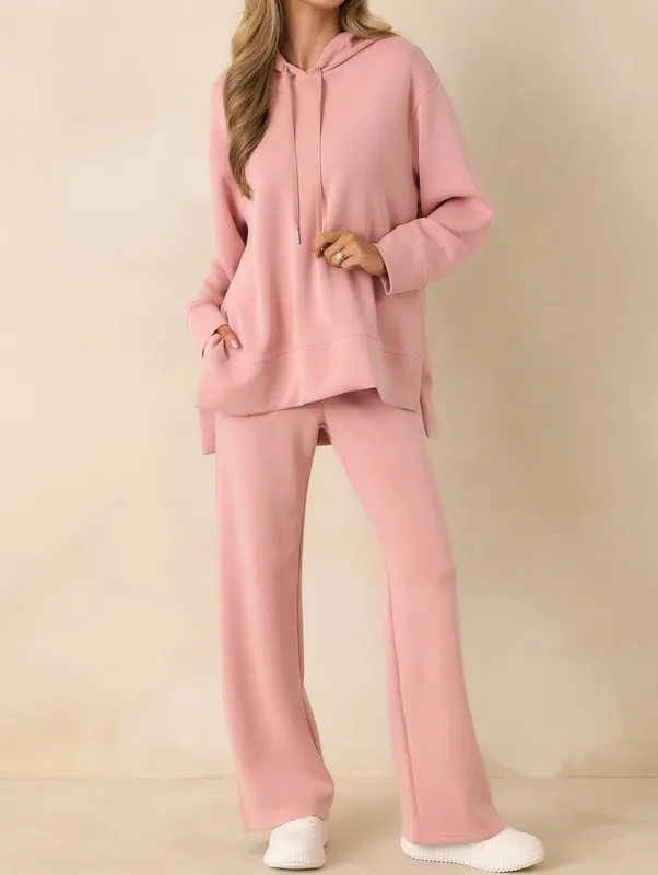 Powder Pink Hoodie Sweatshirt