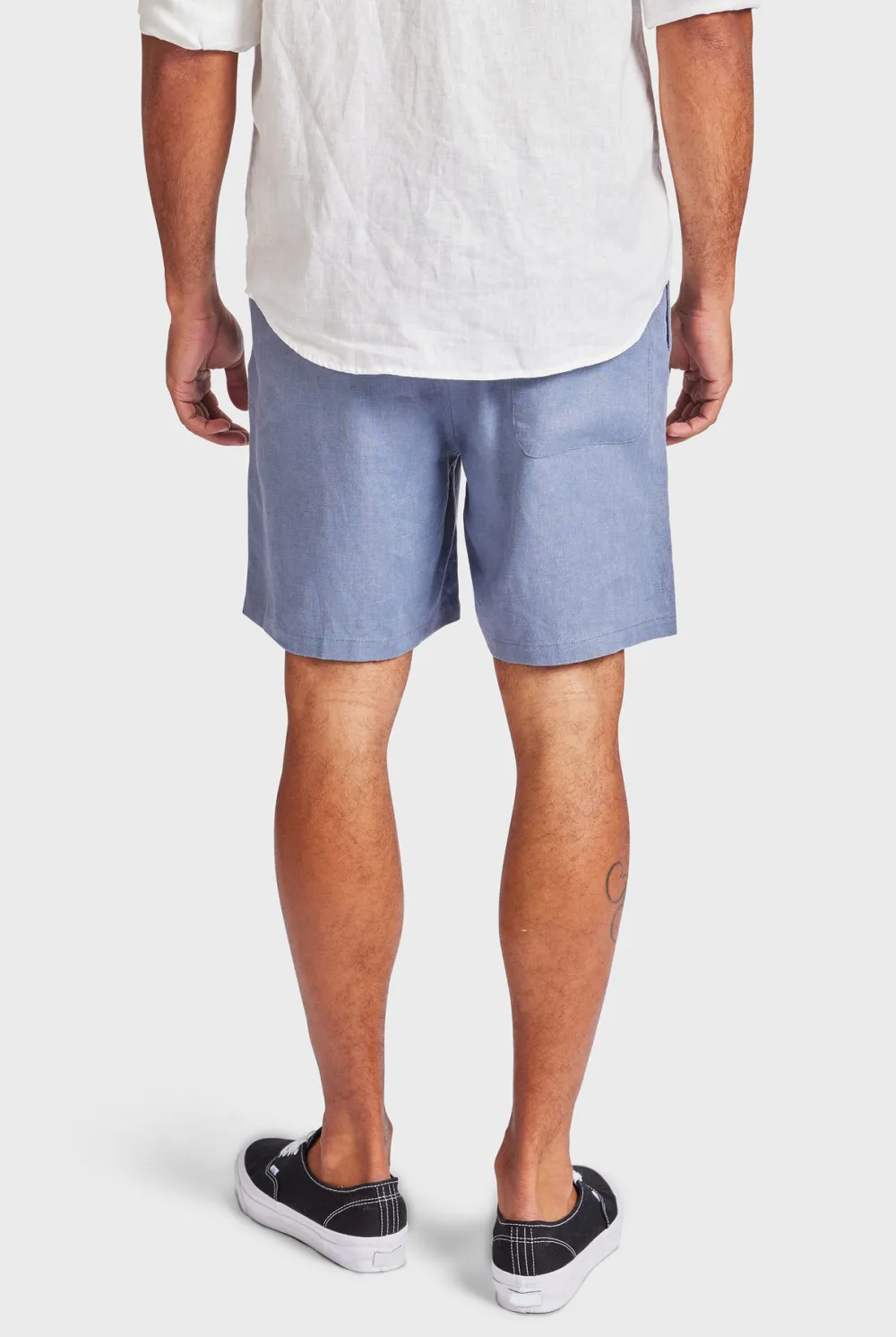 Ice Gray Linen Loose Fit Short