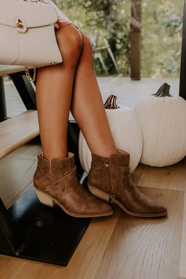 Streamlined Faux Leather Ankle Boots