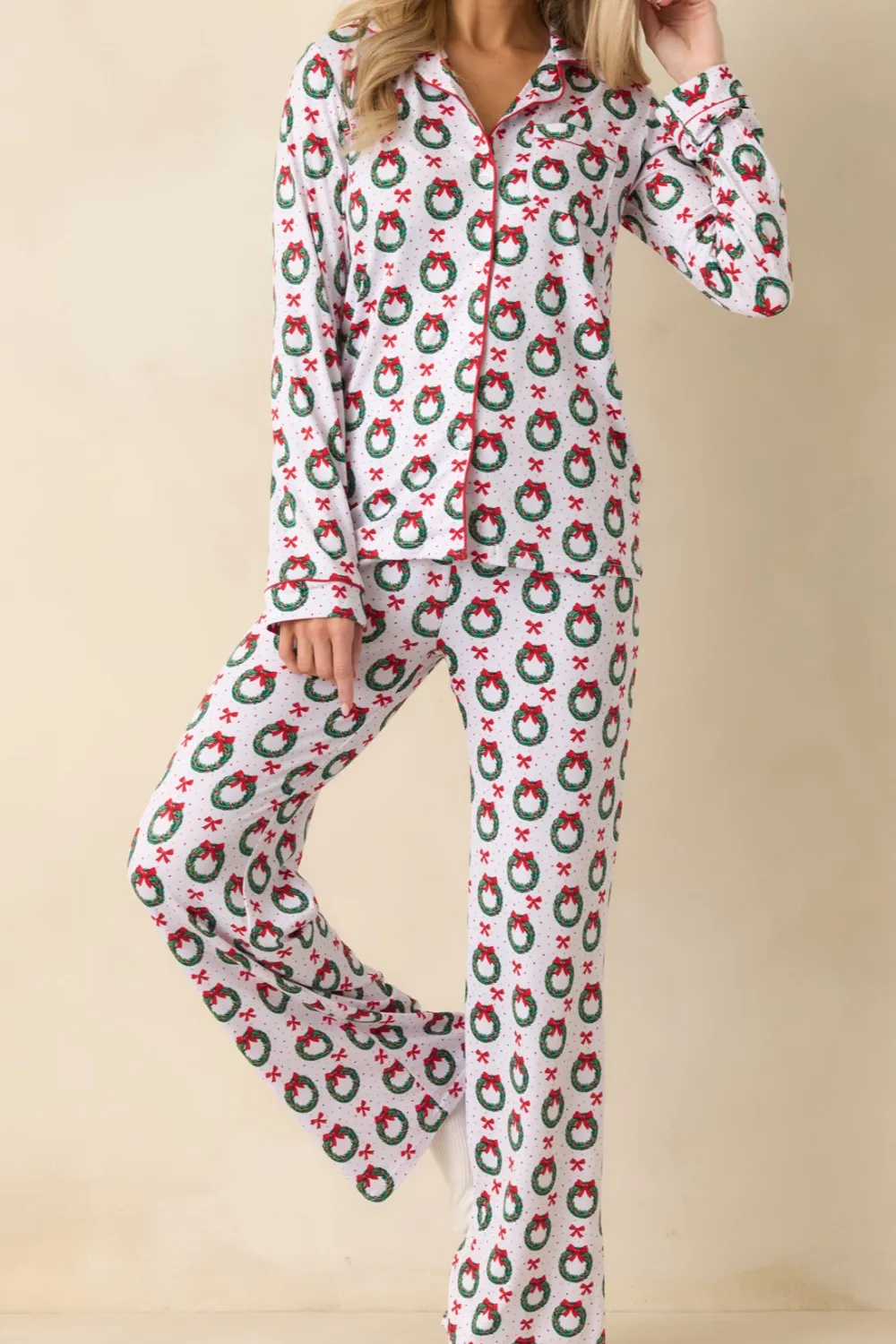 Merriest Thing Multi Wreath Pajama Pants