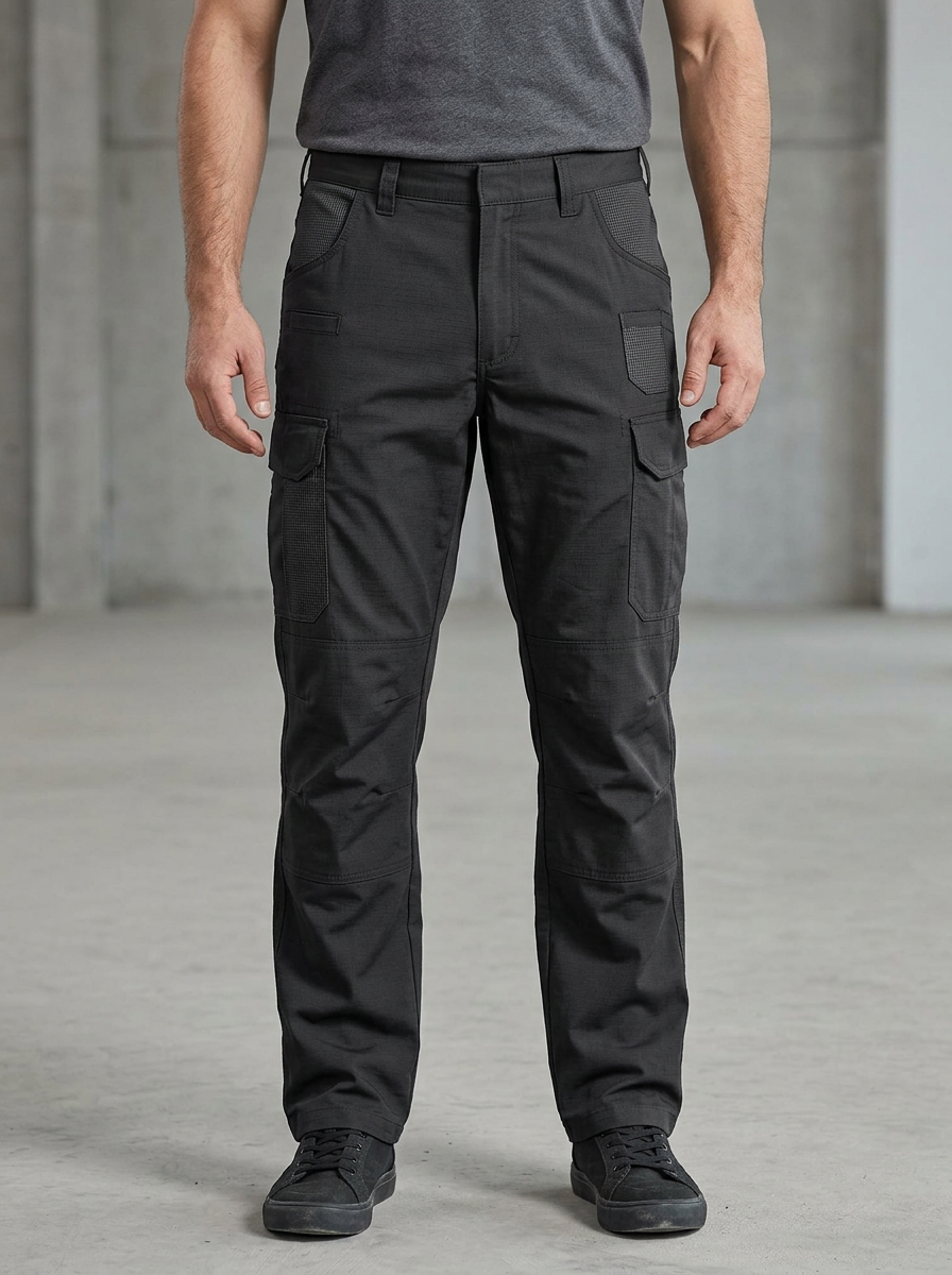 Unisex Multi-Pocket Tactical Work Geometric Design Pants