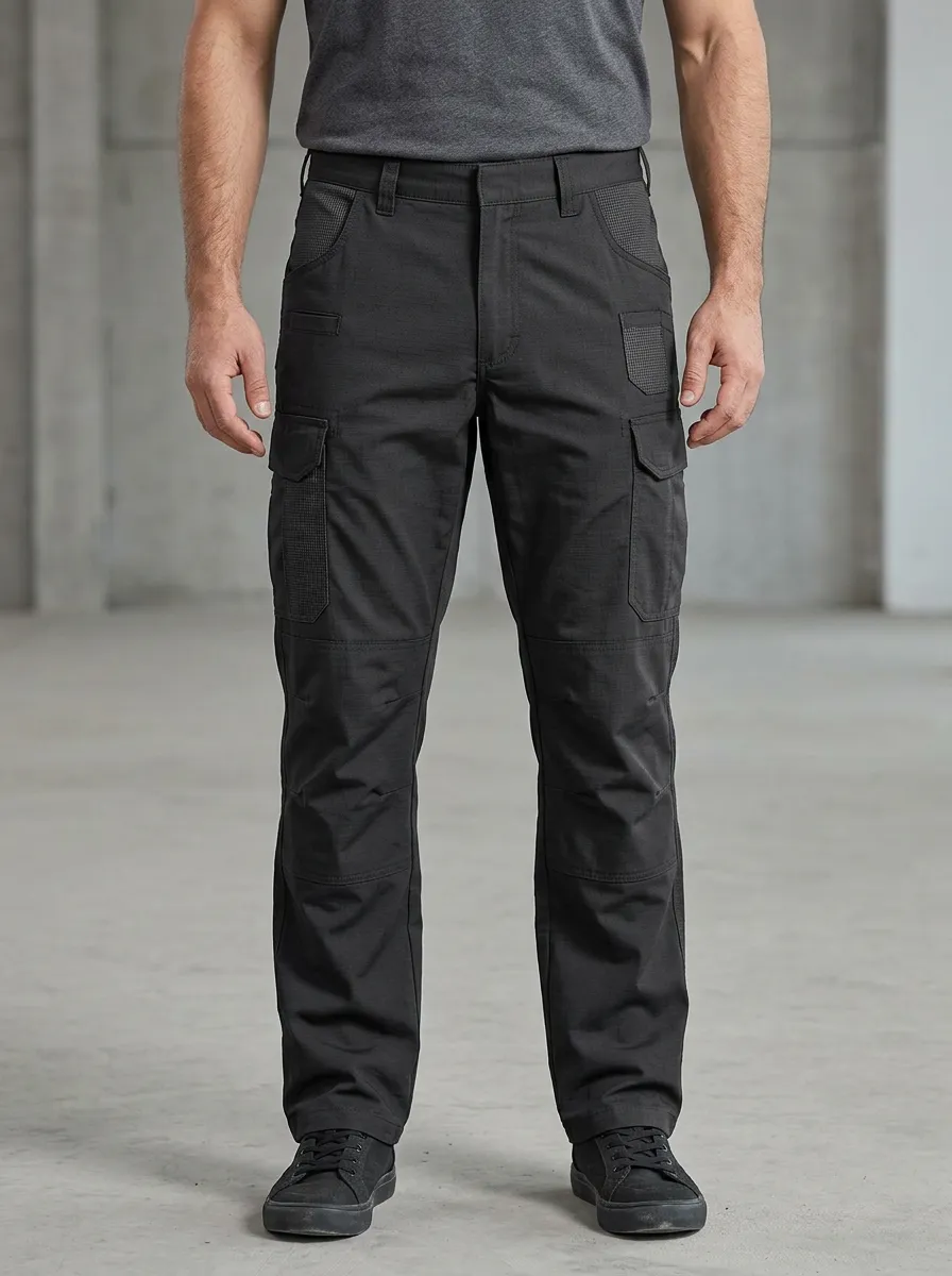 Unisex Multi-Pocket Tactical Work Geometric Design Pants