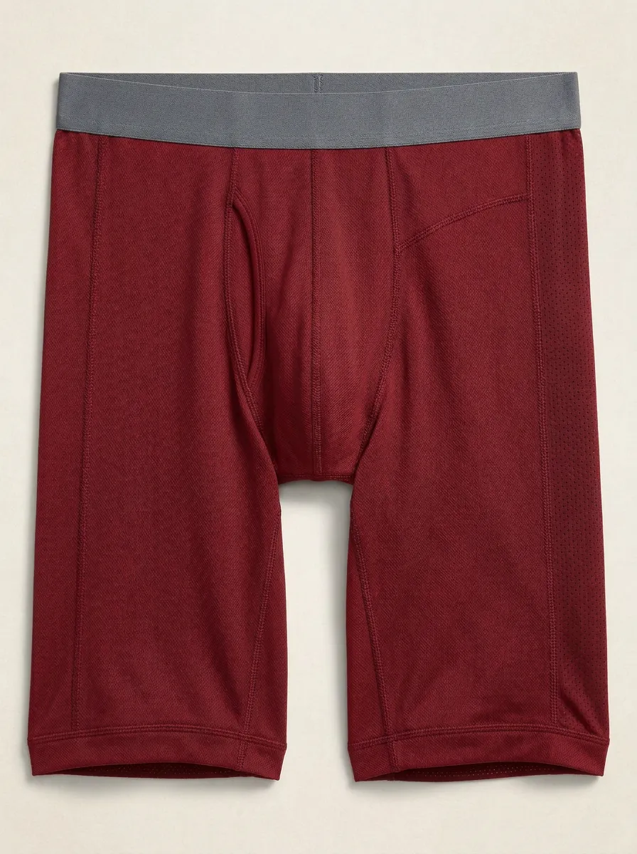 Men's Navy Blue Perforated Boxer Briefs
