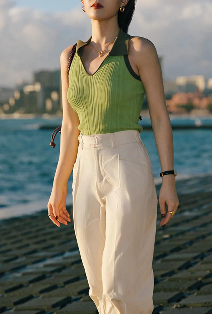 Knit Top - Sage & Matcha