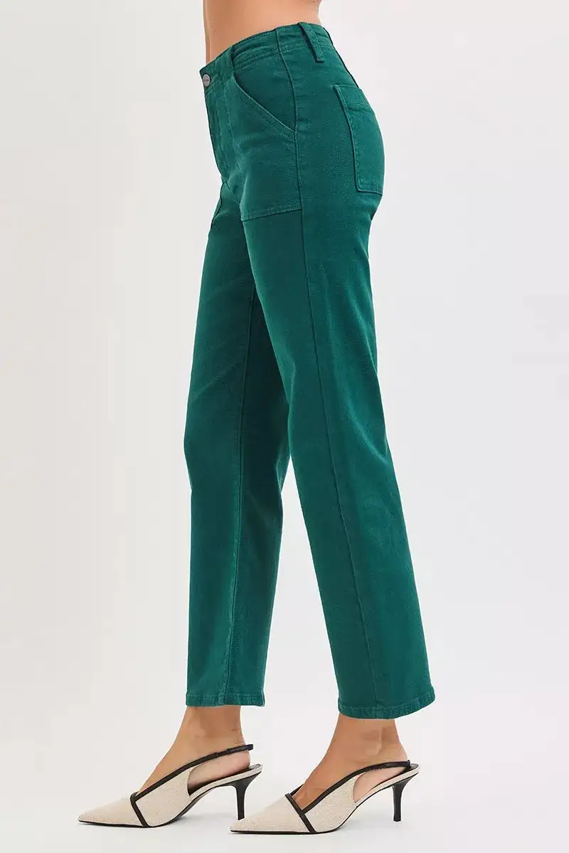 Everyday High Waist Flare Leg Pocketed Denim Jeans