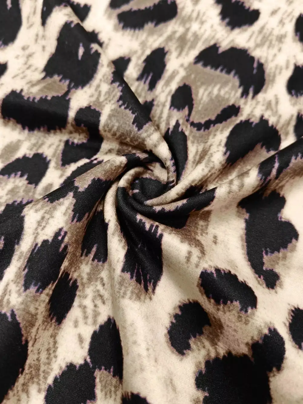 Plus Size Leopard Print Long Sleeve Top and Pants Set