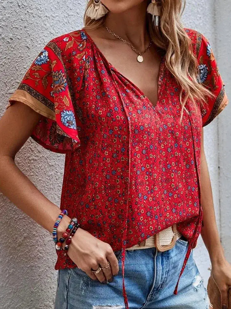 Floral Boho Top