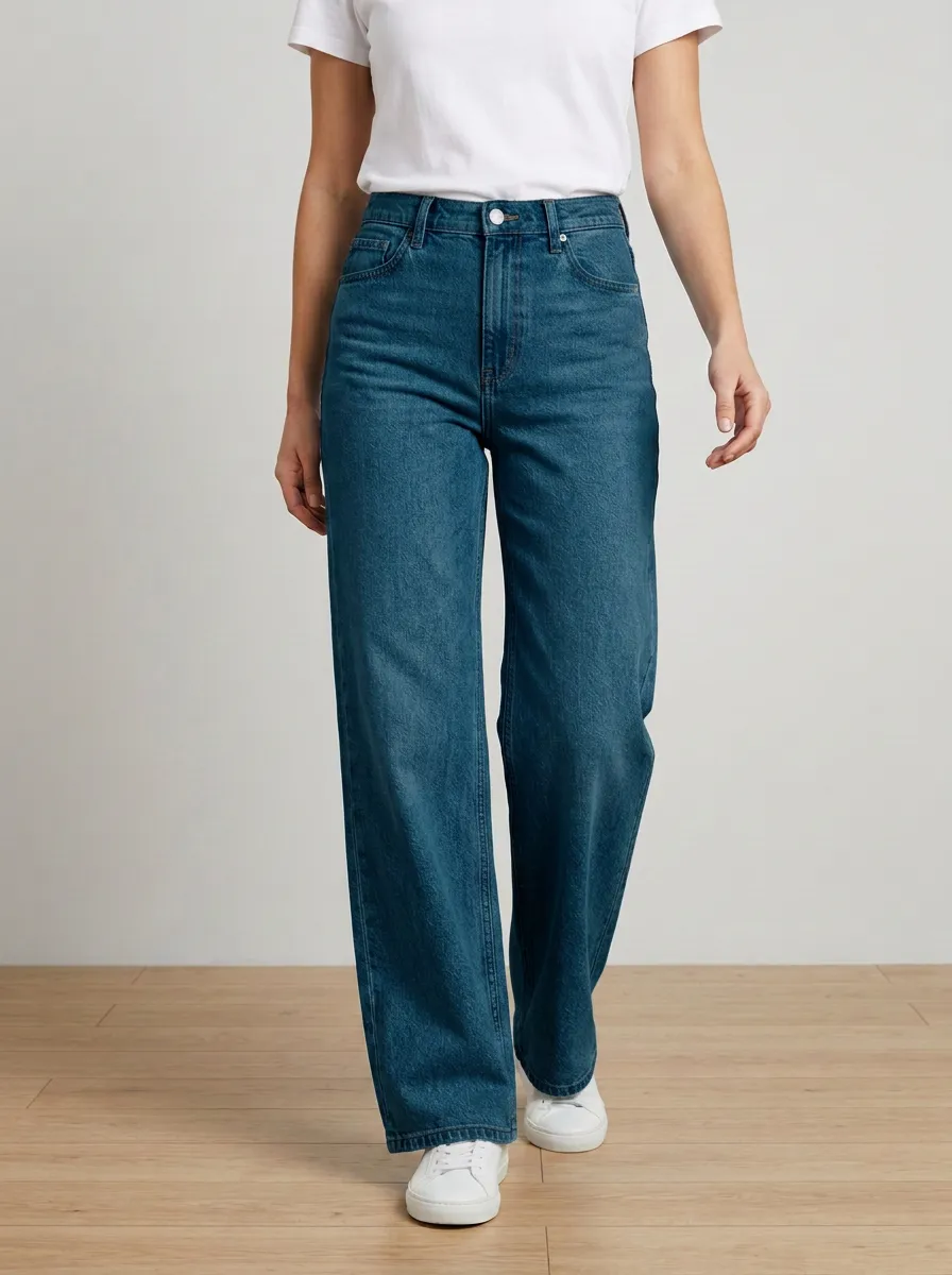 Washed Casual Denim Jeans
