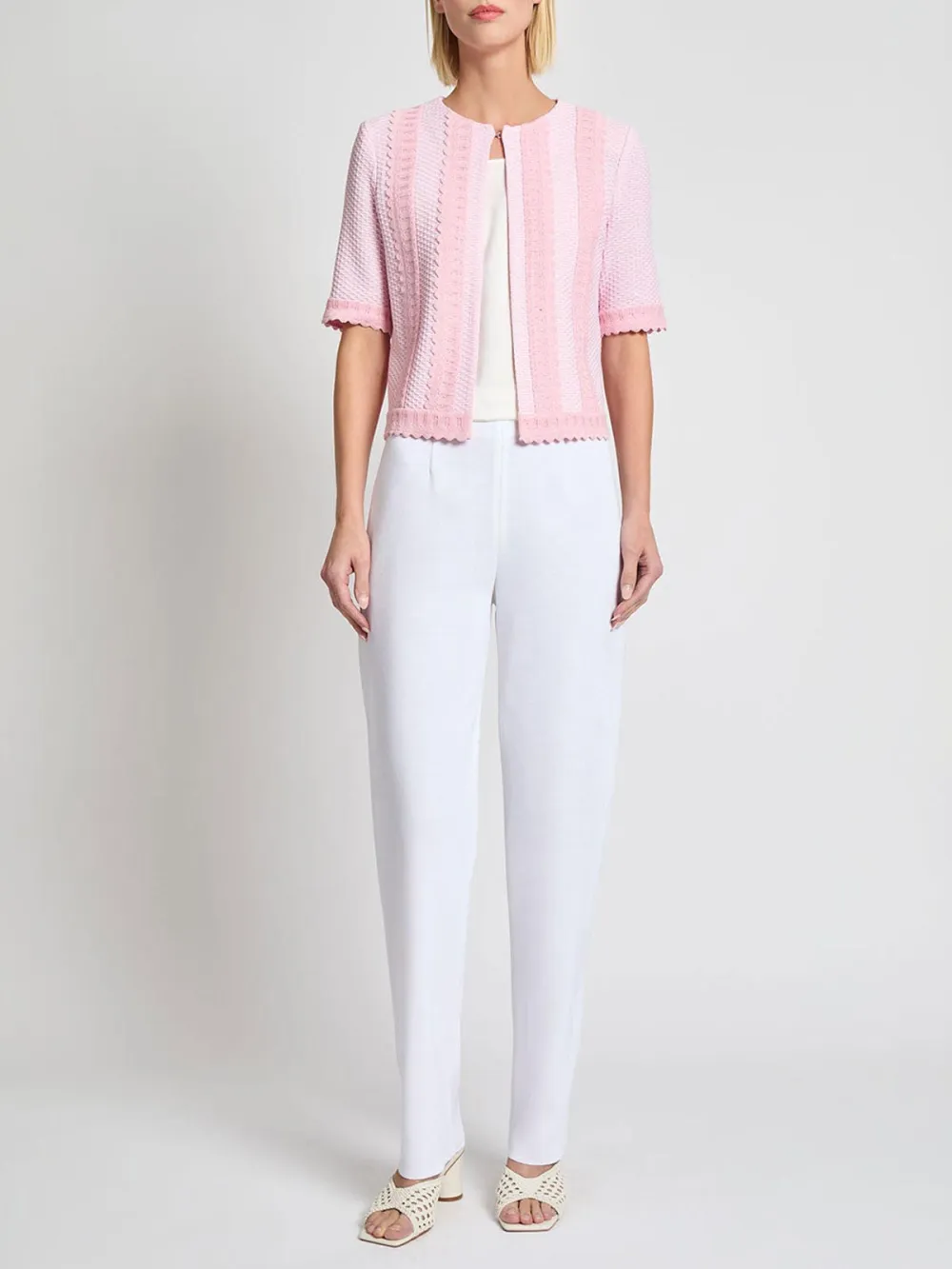 Short Sleeved Open Top Knitwear